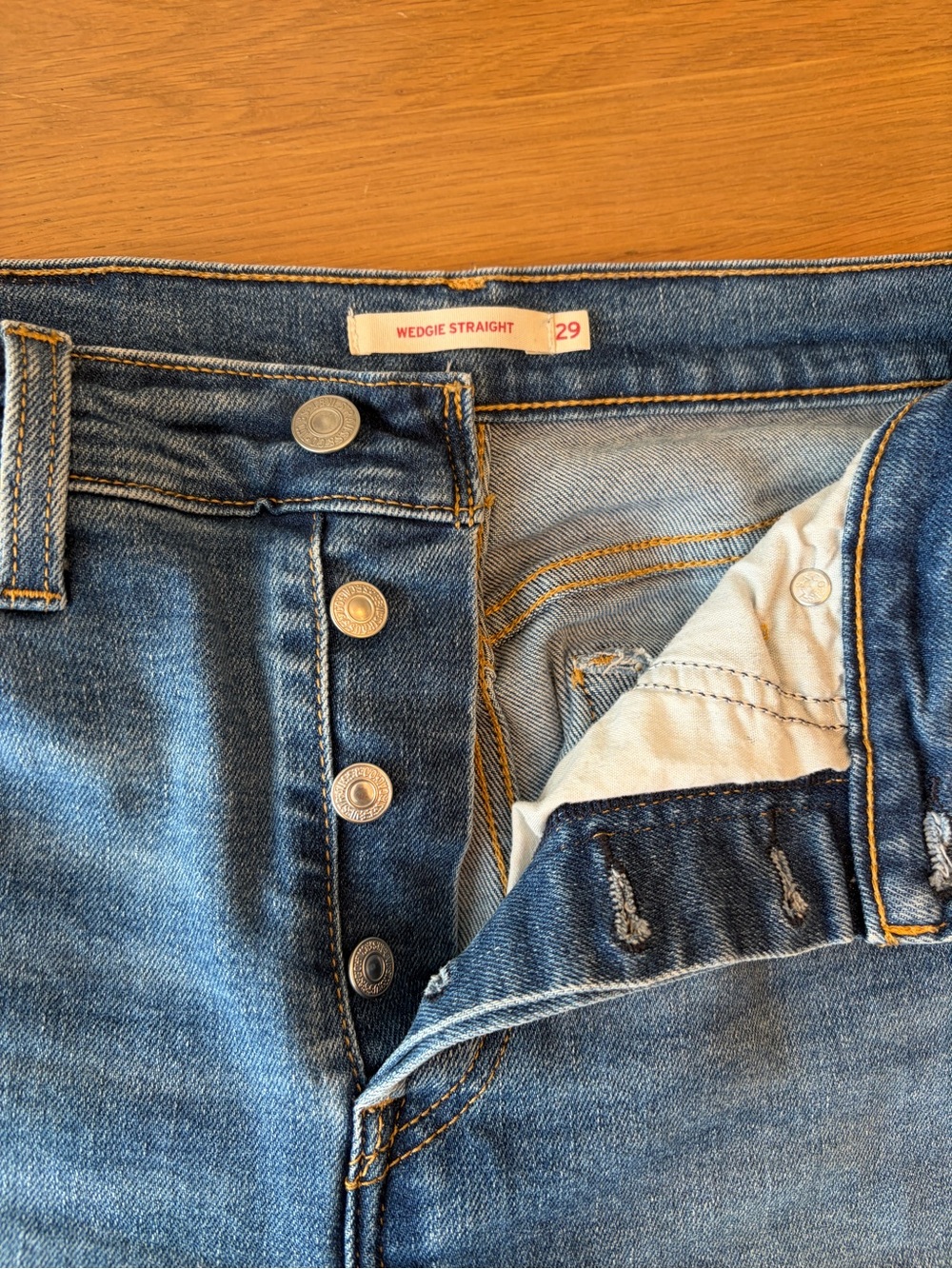 Levi's Blue Wedgie Straight Ankle Jeans